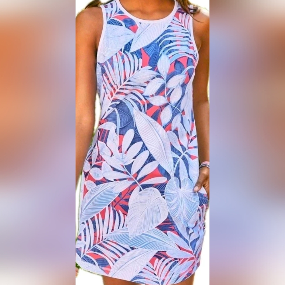 Tommy Bahama IslandZone “Aubrey Cassia” Sleeveless Shift Dress – Size L